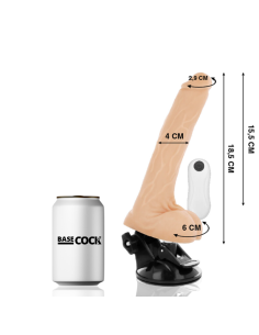 BASECOCK VIBRADOR REALISTICO ARTICULABLE CONTROL REMOTO NATURAL 185 CM O 4 CM 2