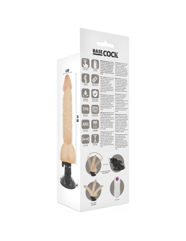 BASECOCK VIBRADOR REALISTICO ARTICULABLE CONTROL REMOTO NATURAL 20 CM O 45 CM