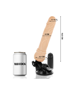 BASECOCK VIBRADOR REALISTICO CONTROL REMOTO NATURAL 195 CM O 4 CM 2