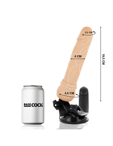 BASECOCK VIBRADOR REALISTICO CONTROL REMOTO NATURAL 195 CM O 4 CM