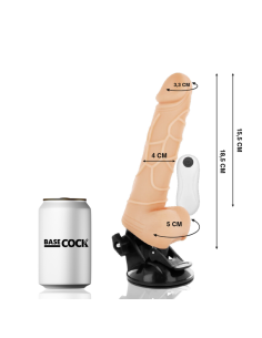 BASECOCK VIBRADOR REALISTICO CONTROL REMOTO NATURAL 185 CM O 4CM 2