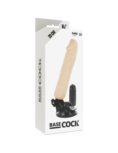BASECOCK VIBRADOR REALISTICO CONTROL REMOTO NATURAL 20 CM O 4 CM