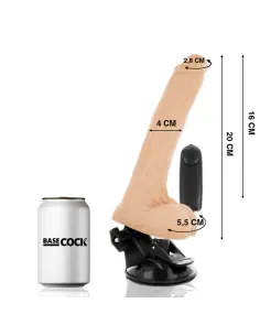 BASECOCK VIBRADOR REALISTICO CONTROL REMOTO NATURAL CON TESTICULOS 20 CM O 4 CM 2