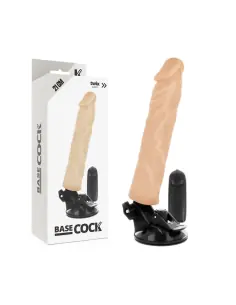 BASECOCK VIBRADOR REALISTICO CONTROL REMOTO NATURAL 21 CM O 4 CM
