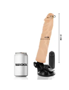 BASECOCK VIBRADOR REALISTICO CONTROL REMOTO NATURAL 21 CM O 4 CM 2