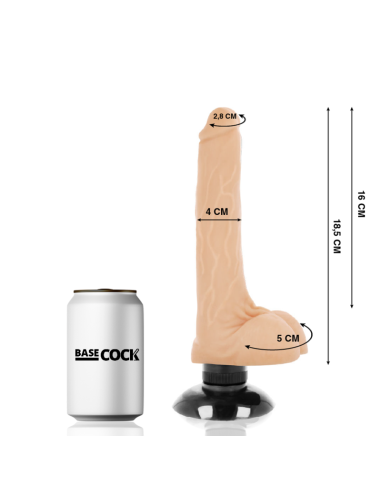 BASECOCK VIBRADOR REALISTICO 2 1 NATURAL 185 CM O 4 CM