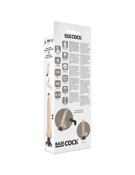BASECOCK VIBRADOR REALISTICO 2 1 NATURAL 185 CM O 4 CM BASECOCK VIBRADOR REALISTICO 2 1 NATURAL 185 CM O 4 CM