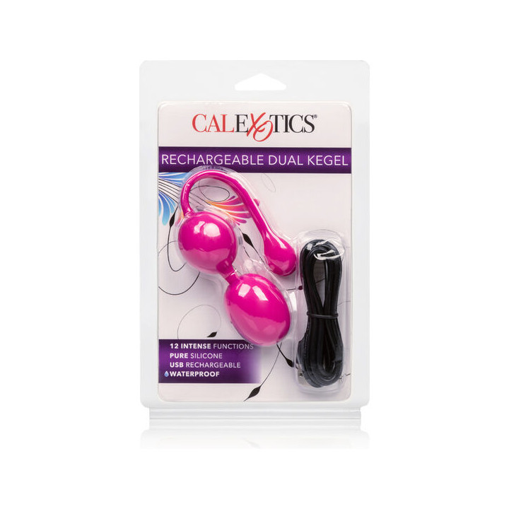 CALEXOTICS BOLAS DUAL KEGEL RECARGABLES ROSA