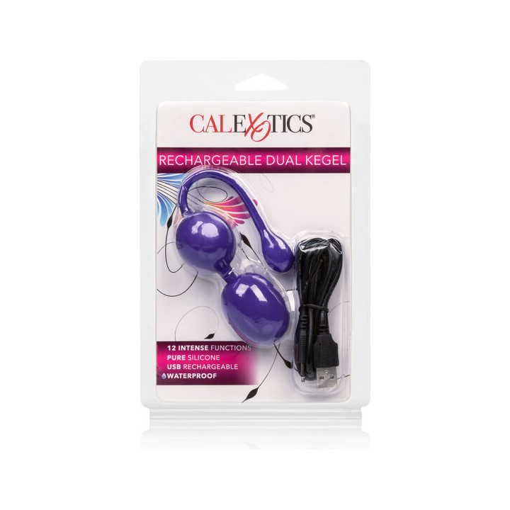 CALEXOTICS BOLAS DUAL KEGEL RECARGABLES LILA