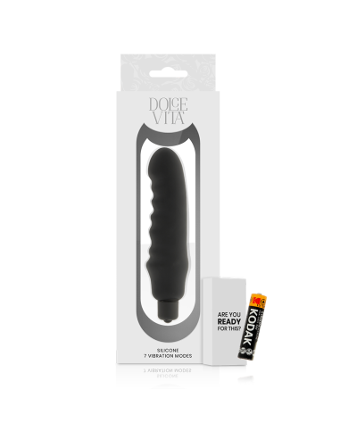 DOLCE VITA GENIUS VIBRADOR SILICONA NEGRO