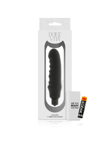 DOLCE VITA GENIUS VIBRADOR SILICONA NEGRO DOLCE VITA GENIUS VIBRADOR SILICONA NEGRO