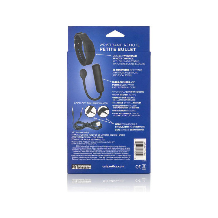 CALEXOTICS BALA VIBRADORA PEQUENA CON PULSERA DE CONTROL