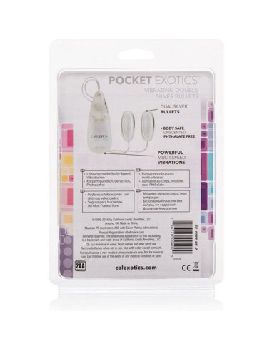 CALEXOTICS BALAS VIBRADORAS PLATEADAS DUO