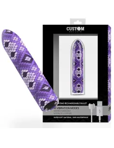 CUSTOM BULLETS BALA RECARGABLE SNAKE LILA 10 INTENSIDADES