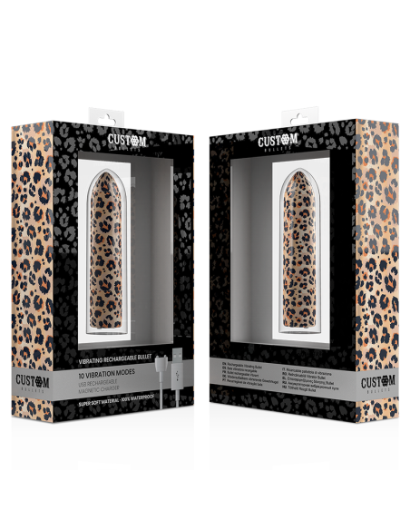 CUSTOM BULLETS BALA RECARGABLE LEOPARD 10 INTENSIDADES CUSTOM BULLETS BALA RECARGABLE LEOPARD 10 INTENSIDADES