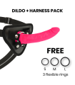 DELTA CLUB - TOYS HARNESS + DONG PINK SILICONE 17 CM -O- 3 CM