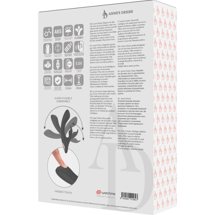 ANNE S DESIRE RABBIT CONTROL REMOTO TECNOLOGIA WATCHME NEGRO GOLD