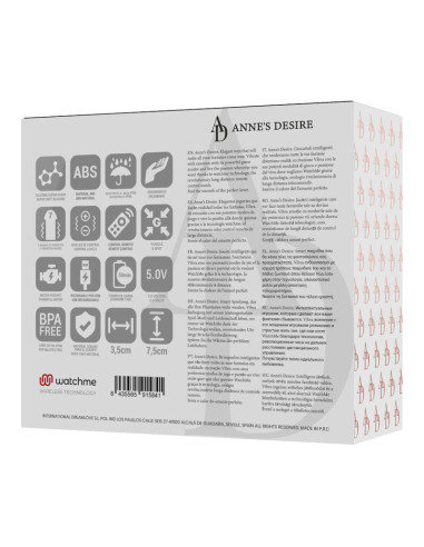 ANNE S DESIRE HUEVO CONTROL REMOTO TECNOLOGIA WATCHME NEGRO GOLD