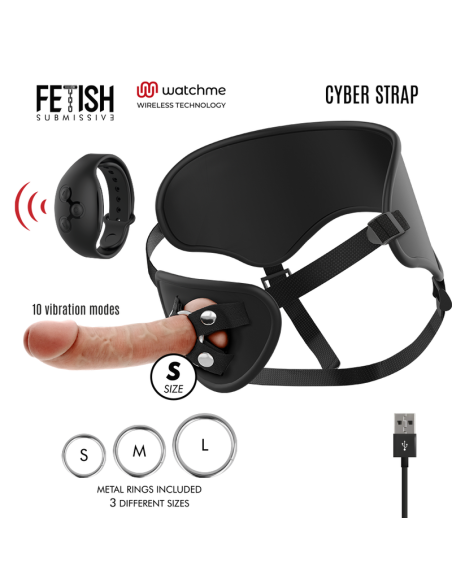 FETISH SUBMISSIVE CYBER STRAP ARNES CON DILDO CONTROL REMOTO TECNOLOGIA WATCHME S