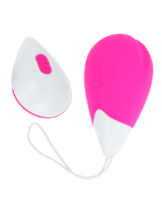 OHMAMA HUEVO VIBRADOR 10 MODOS ROSA Y BLANCO