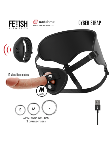 FETISH SUBMISSIVE CYBER STRAP ARNES CON DILDO CONTROL REMOTO TECNOLOGIA WATCHME M