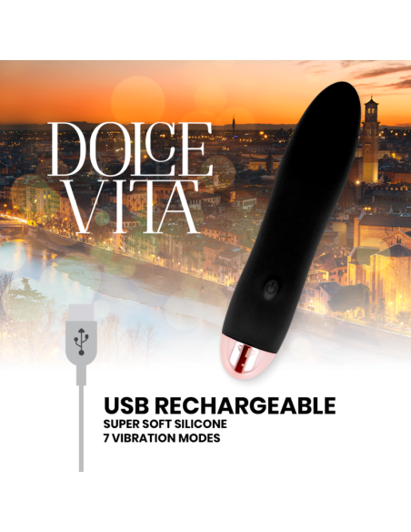 DOLCE VITA VIBRADOR RECARGABLE FOUR NEGRO 7 VELOCIDADES DOLCE VITA VIBRADOR RECARGABLE FOUR NEGRO 7 VELOCIDADES