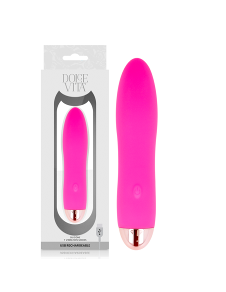 DOLCE VITA VIBRADOR RECARGABLE FOUR ROSA 7 VELOCIDADES DOLCE VITA VIBRADOR RECARGABLE FOUR ROSA 7 VELOCIDADES