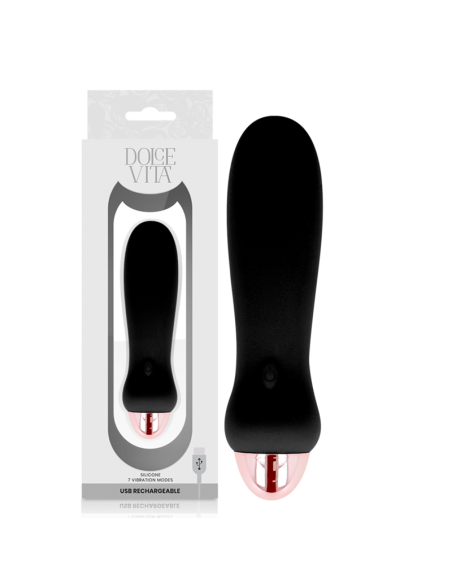 DOLCE VITA VIBRADOR RECARGABLE FIVE NEGRO 7 VELOCIDADES DOLCE VITA VIBRADOR RECARGABLE FIVE NEGRO 7 VELOCIDADES