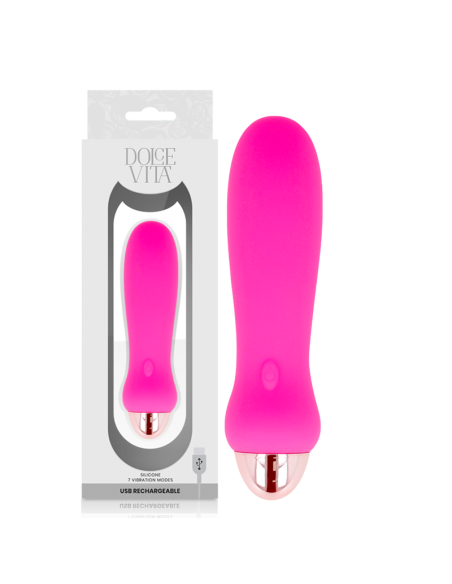 DOLCE VITA VIBRADOR RECARGABLE FIVE ROSA 7 VELOCIDADES DOLCE VITA VIBRADOR RECARGABLE FIVE ROSA 7 VELOCIDADES