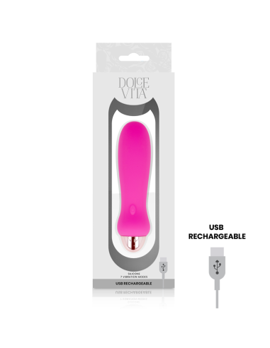 DOLCE VITA VIBRADOR RECARGABLE FIVE ROSA 7 VELOCIDADES