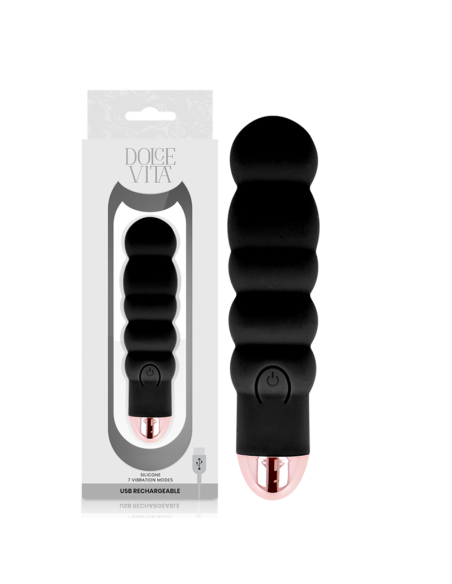 DOLCE VITA VIBRADOR RECARGABLE SIX NEGRO 7 VELOCIDADES DOLCE VITA VIBRADOR RECARGABLE SIX NEGRO 7 VELOCIDADES