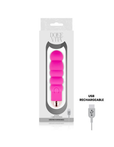 DOLCE VITA VIBRADOR RECARGABLE SIX ROSA 7 VELOCIDADES