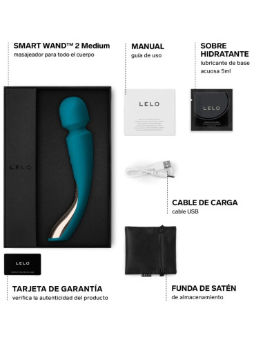 LELO MASAJEADOR SMART MEDIUM WAND 2 VERDE AGUA