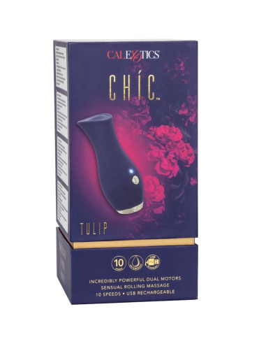 CALEXOTICS CHIC TULIP MASAJEADOR AZUL