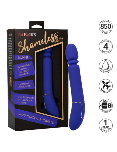 CALEXOTICS SHAMELESS SLIM THUMPER MASAJEADOR AZUL