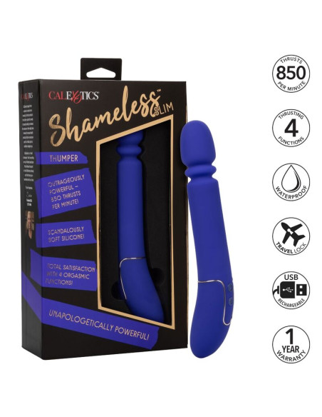 CALEXOTICS SHAMELESS SLIM THUMPER MASAJEADOR AZUL CALEXOTICS SHAMELESS SLIM THUMPER MASAJEADOR AZUL