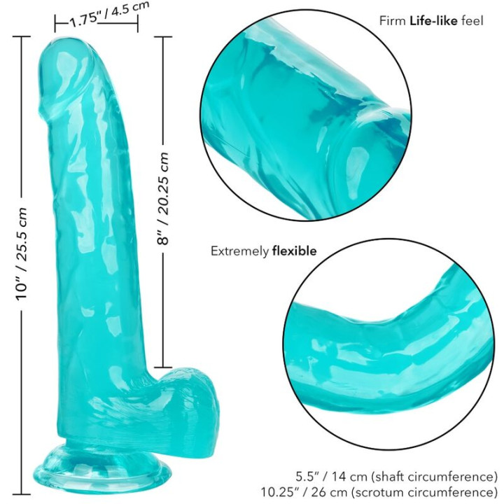 CALEXOTICS SIZE QUEEN DILDO AZUL 203 CM