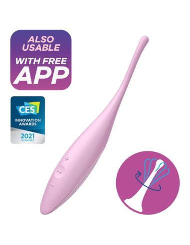 SATISFYER TWIRLING JOY ESTIMULADOR CLITORIS ROSA
