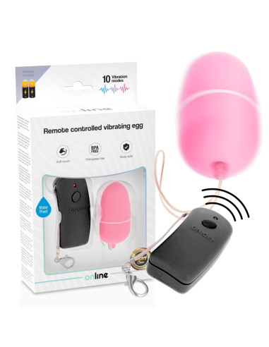 ONLINE HUEVO VIBRADOR CON MANDO CONTROL REMOTO ROSA