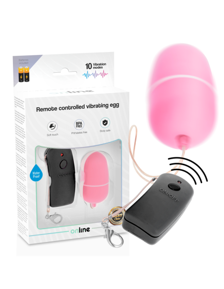 ONLINE HUEVO VIBRADOR CON MANDO CONTROL REMOTO ROSA ONLINE HUEVO VIBRADOR CON MANDO CONTROL REMOTO ROSA