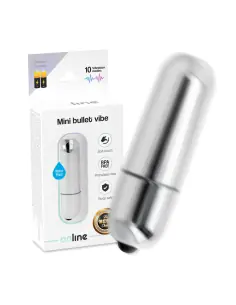 ONLINE MINI BALA VIBRADORA PLATEADA