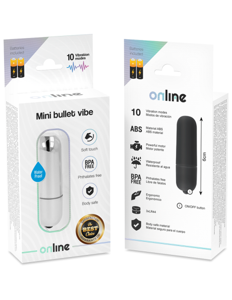 ONLINE MINI BALA VIBRADORA PLATEADA ONLINE MINI BALA VIBRADORA PLATEADA