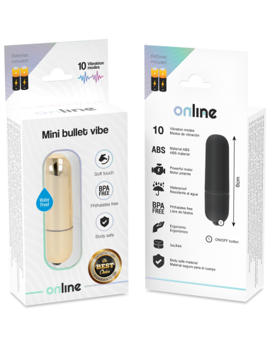 ONLINE MINI BALA VIBRADORA DORADA