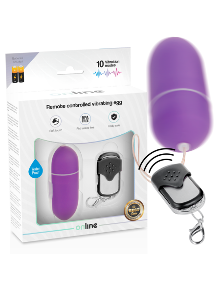 ONLINE HUEVO VIBRADOR CONTROL REMOTO L LILA ONLINE HUEVO VIBRADOR CONTROL REMOTO L LILA