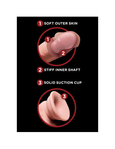 KING COCK PLUS 3D DILDO SWINGING BALLS 127 CM