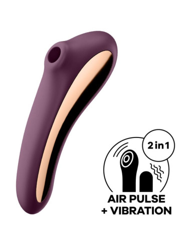 SATISFYER DUAL KISS ESTIMULADOR CLITORIS PURPURA