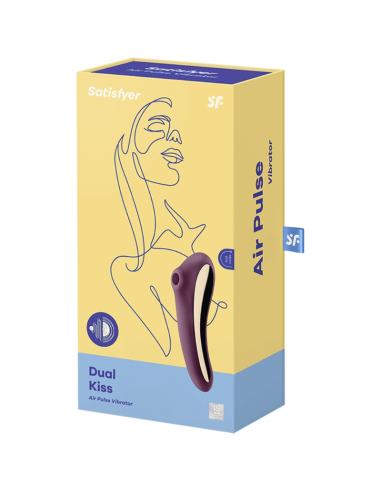 SATISFYER DUAL KISS ESTIMULADOR CLITORIS PURPURA