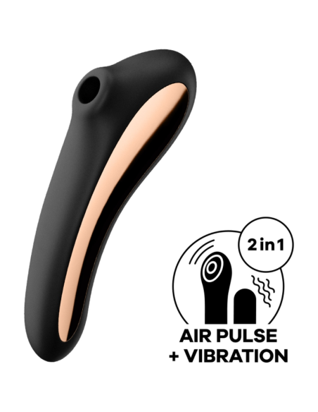 SATISFYER DUAL KISS ESTIMULADOR CLITORIS NEGRO SATISFYER DUAL KISS ESTIMULADOR CLITORIS NEGRO