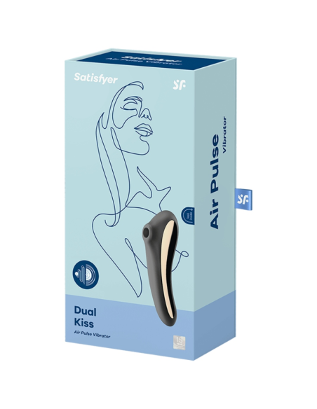 SATISFYER DUAL KISS ESTIMULADOR CLITORIS NEGRO SATISFYER DUAL KISS ESTIMULADOR CLITORIS NEGRO