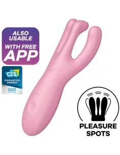 SATISFYER THREESOME 4 VIBRADOR APP ROSA